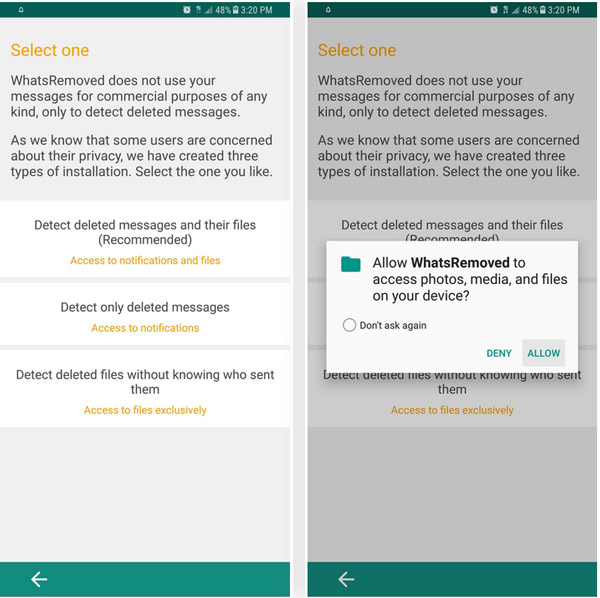 بازیابی پیام هایی پاک شده در واتساپ