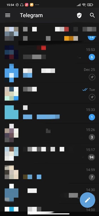 دسته بندی چت ها در تلگرام