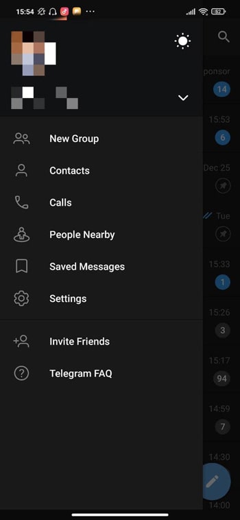 دسته بندی چت ها در تلگرام
