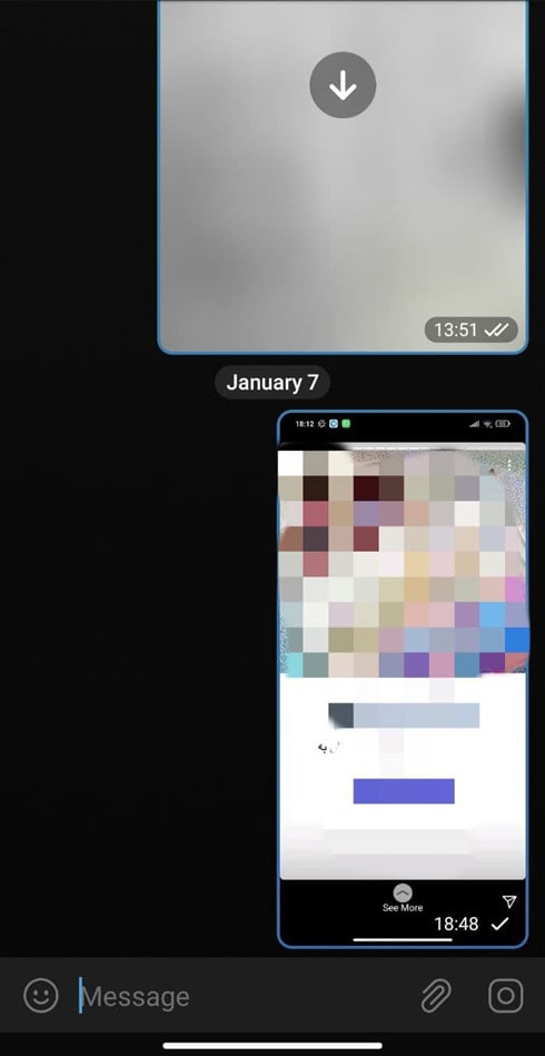 ارسال عکس و ویدئو در تلگرام