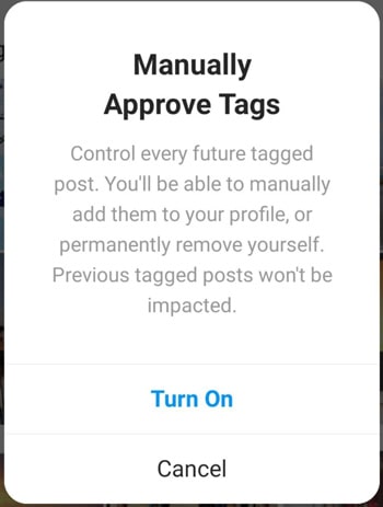 آموزش جلوگیری از نمایش پست های تگ شده در اینستاگرام