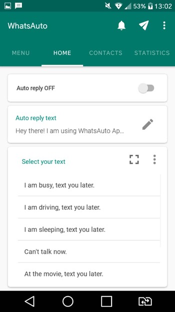 ارسال پاسخ خودکار در واتساپ
